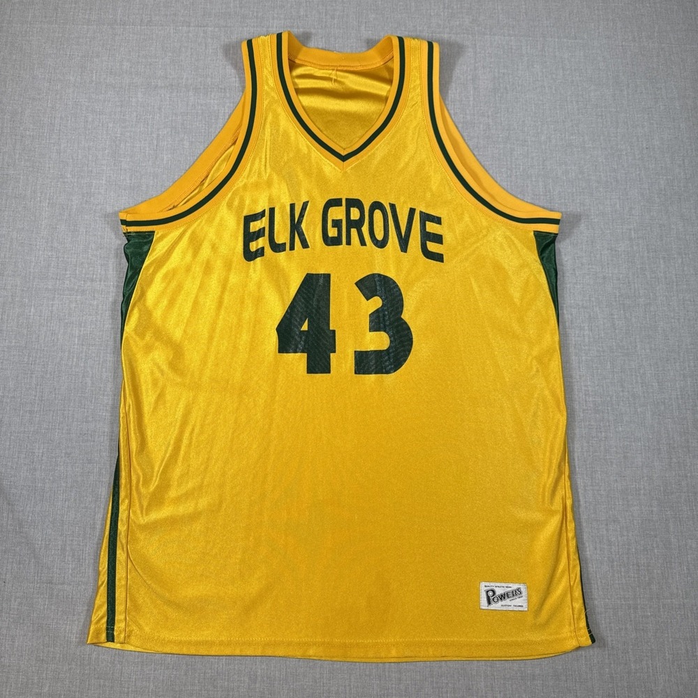 Elk Grove High School California Men's Basketball Jersey #43 Powers USA Vintage